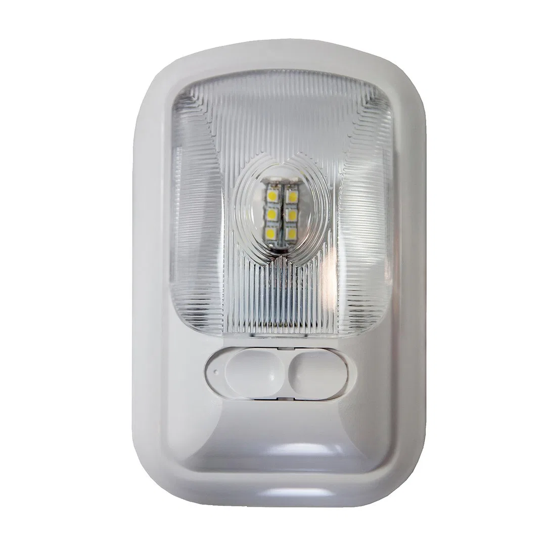 20711 – ARCON Dome Light - LED, Clear Lens Single Euro Style Light LED Bulb Soft White Bulb White Base